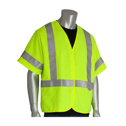 PIP® Hi-Vis Yellow ANSI Type R Class 3 AR/FR Solid Vest (Each)