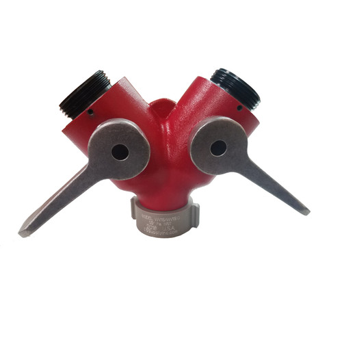 C&S Supply 1.5" Female Inlet with 2 x 1.5" Male Outlets Wye Valve - Red | WV15-RED