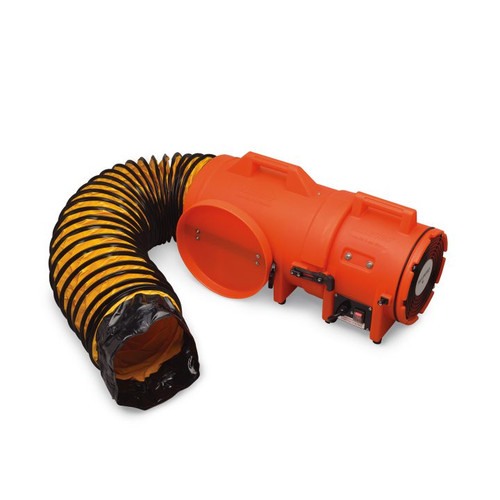Allegro 8″ Axial AC Plastic Blower w/ Compact Canister & Ducting (15 Feet)