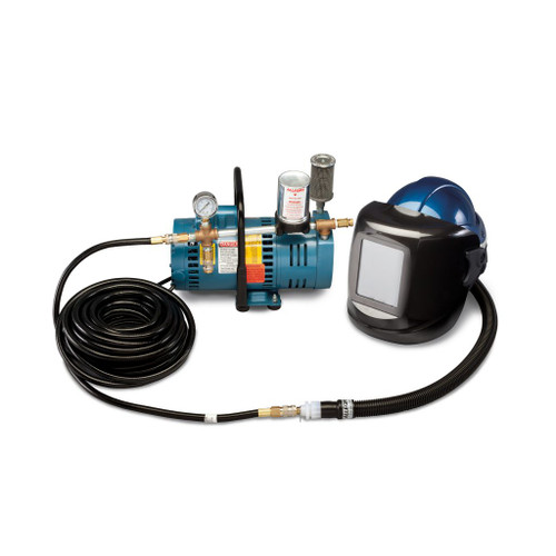 Allegro One‐Worker Delux Supplied Air Shield with Black Welding Helmet System and 50' Hose | 9249-01