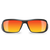 Edge Brazeau - Safety Glasses with Matte Black Frame and Aqua Precision Red Mirror Lens