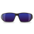 Edge Kazbek - Safety Glasses with Black Frame and Polarized Aqua Precision Blue Mirror Lens