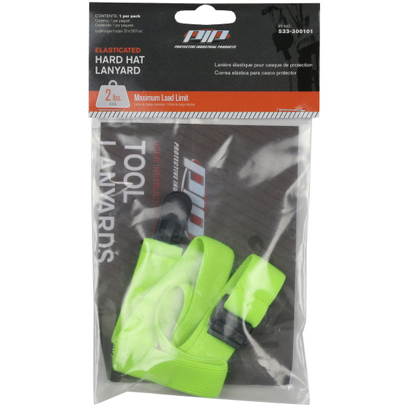 PIP® Lime Green Hard Hat Lanyard - 2 lbs. maximum load limit (Each)