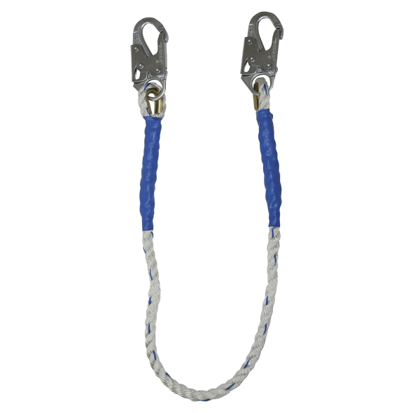 FallTech 3' Restraint Lanyard; Rope with Snap Hooks