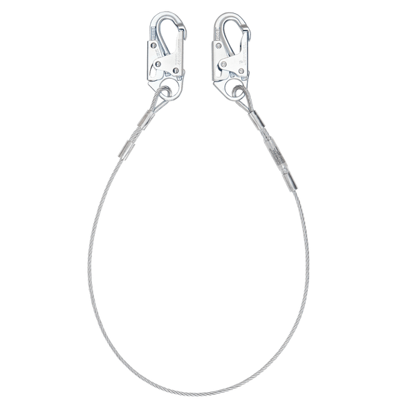 FallTech 6' Restraint Lanyard; Cable with Snap Hooks