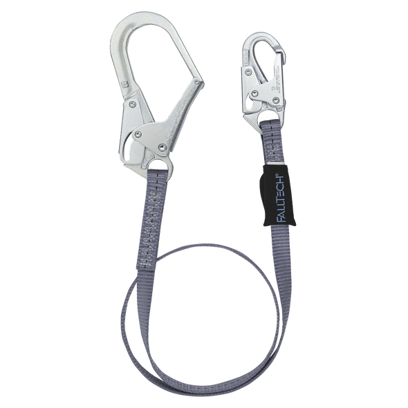 FallTech 4' Restraint Lanyard; Web with Rebar Hook