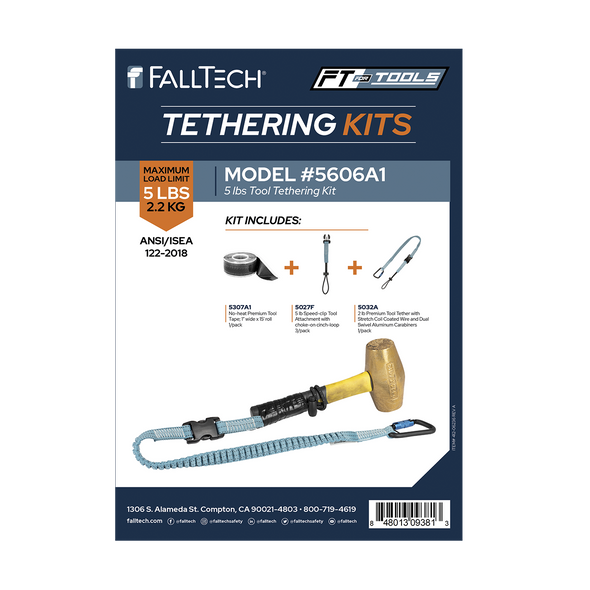 Tool Tethering Kit, 5 lb, Stretch Web with Speed Clip Attachments and Tool Tape