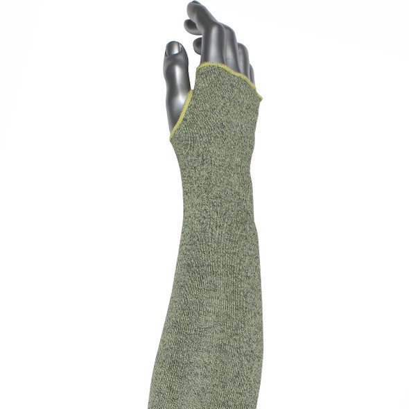 PIP Kut Gard® Single-Ply ATA® Hide-Away™ FR/Aramid Blended Sleeve with Thumb Hole, 18"