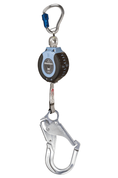 FallTech 6' DuraTech® Personal SRL with Aluminum Rebar Hook and Aluminum Dorsal Connecting Carabiner
