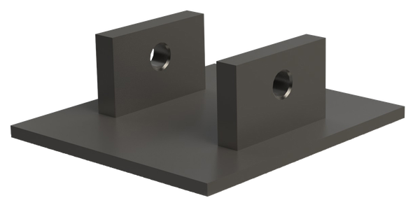 Pelsue Expandable Fall Arrest Post + FB-SW1 Weld-On Base Plate (TFAT-11A-FB-SW1), FB-SW1
