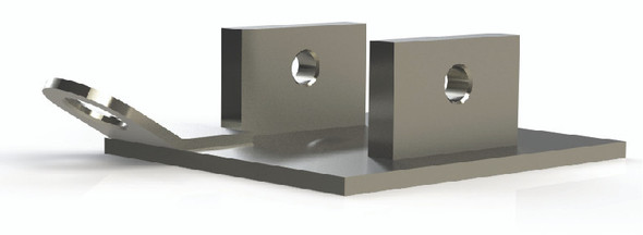 Pelsue Expandable Fall Arrest Post + FB-SW3 Weld-On Base Plate w/ Tie-Off Anchor (TFAT-11A-FB-SW3), FB-SW3