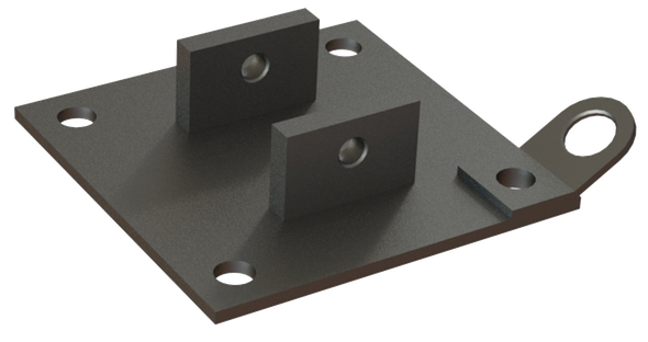 Pelsue Expandable Fall Arrest Post + FB-SB3 Bolt-On Base Plate w/ Tie-Off Anchor, FB-SB3