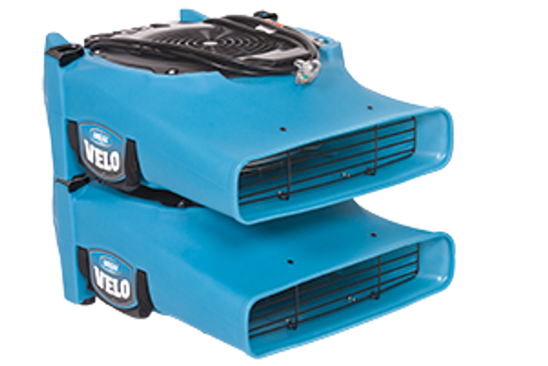 Dri-Eaz Velo Low Profile Air Movers are stackable