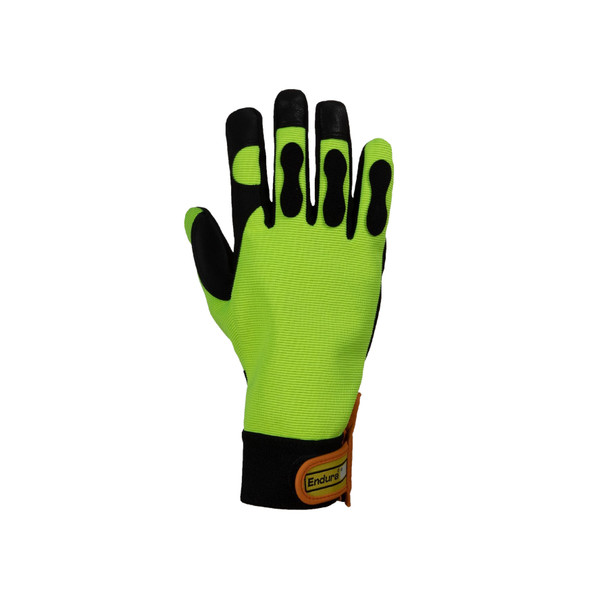 Endura® Hi-Viz Cut Resistant 8 Layer Kevlar Lined Chainsaw Gloves (385CS)—Superior Glove™