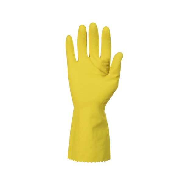 Chemstop™ Chemical Resistant Yellow Flock Lined 12" Latex Gloves (Pack of 12) (LF3020)—Superior Glove™