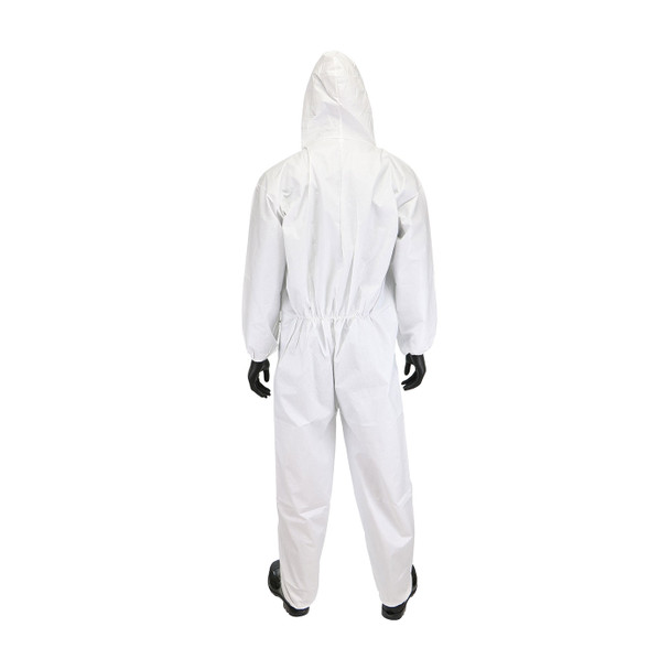 PosiWear BA White Coverall 58 gsm with Hood, Elastic Wrist & Ankles (Each)