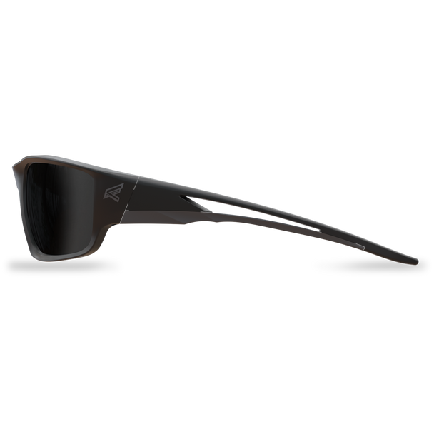 Edge Kazbek Torque - Safety Glasses with Matte Black Frame, Red E Logo and Polarized Smoke Lens