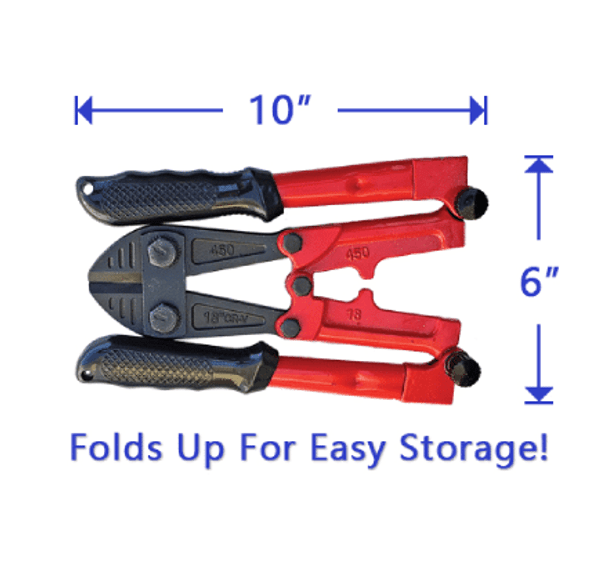 Benner Nawman Foldable Heavy-Duty Bolt Cutters - 18" long | BNBCSF-18
