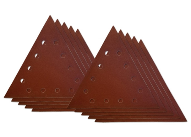 Benner Nawman SDT Series 180 grit 7" Triangle Vacuum Sanding Disks for Drywall Sanders - Pack of 10 | SDT-180/10
