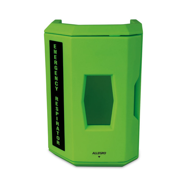 Allegro Hi-Viz Heavy Duty Emergency Respirator Wall Case - Green | 4550