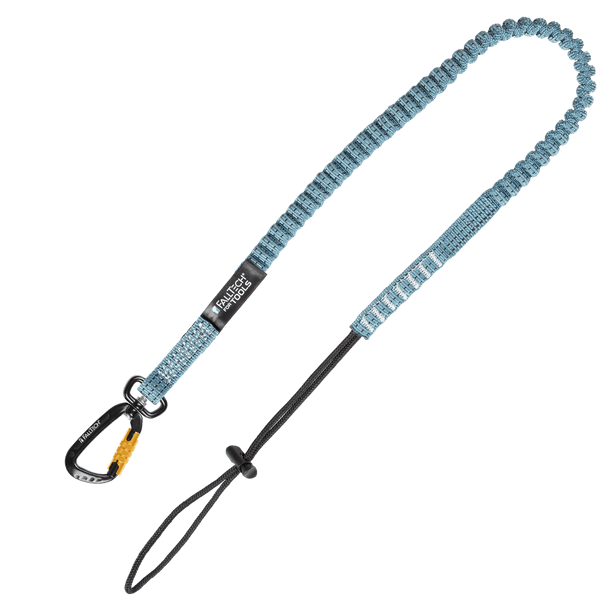 15 lb Premium Tool Tether with Choke-on Cinch Loop and Aluminum Swivel Carabiner, 1/pk