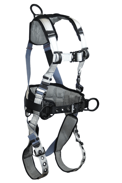 FlowTech LTE® 4D Construction Climbing Full Body Harness, Tongue Buckle Leg Adjustment