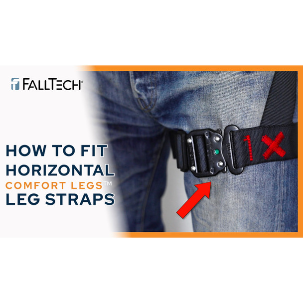 FallTech FT-Iron FBH 1D+FD Climbing Non-Belted, TB Legs/QC Chest, Large Pad, le Straps