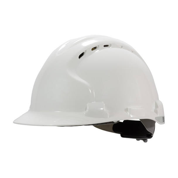 PIP MK8 Evolution Vented, Type II Hard Hat with HDPE Shell, EPS Impact Liner, Polyester Suspension and Wheel Ratchet Adjustment, White