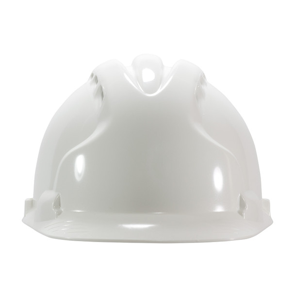 PIP MK8 Evolution Vented, Type II Hard Hat with HDPE Shell, EPS Impact Liner, Polyester Suspension and Wheel Ratchet Adjustment, White, Front View