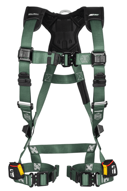 FallTech FT-1910 FBH 1D Standard Non-Belted, QC Legs and Chest, Front View
