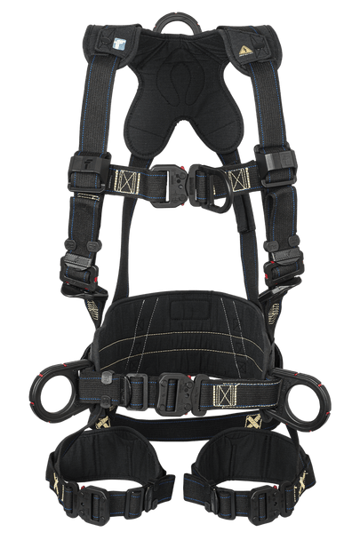 FallTech FT-Arc Nomex FBH 3D+FD Construction Climbing, QC Legs and Chest, Dielectric, Front View