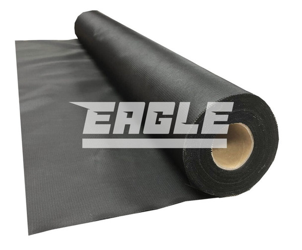 Black Acrylic Coated 14 ounce 60" x 50 yards Fiberglass Welding Blanket