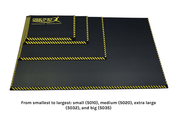 Anti-fatigue extreme standing mats comparison: small, medium,extra large, and big