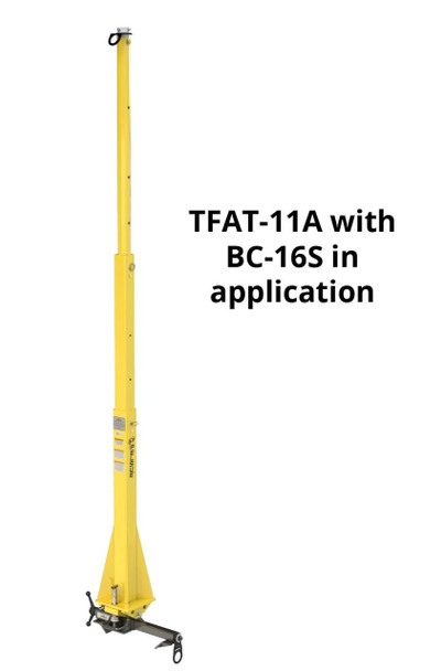 Pelsue Expandable Fall Arrest Post + BC-16S Beam Clamp (8-3/4"-16" I-Beam) (TFAT-11A-BC-16S), BC-16S