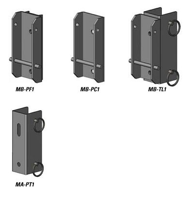 Pelsue Rescue Tripod (RT07) + P057 Carrying Case + PHT07C Personnel Hoist + MB-TL1 Bracket Kit, MB-TL1 Bracket Kit