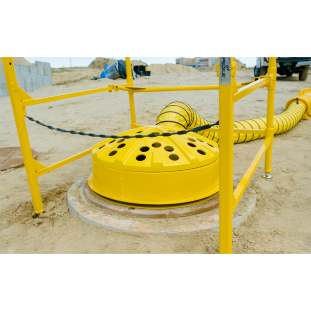 Pelsue 2730-12A Aluminum Manhole Shield (12" height) + 2760 Pel Protector, 2760 Pel Protector