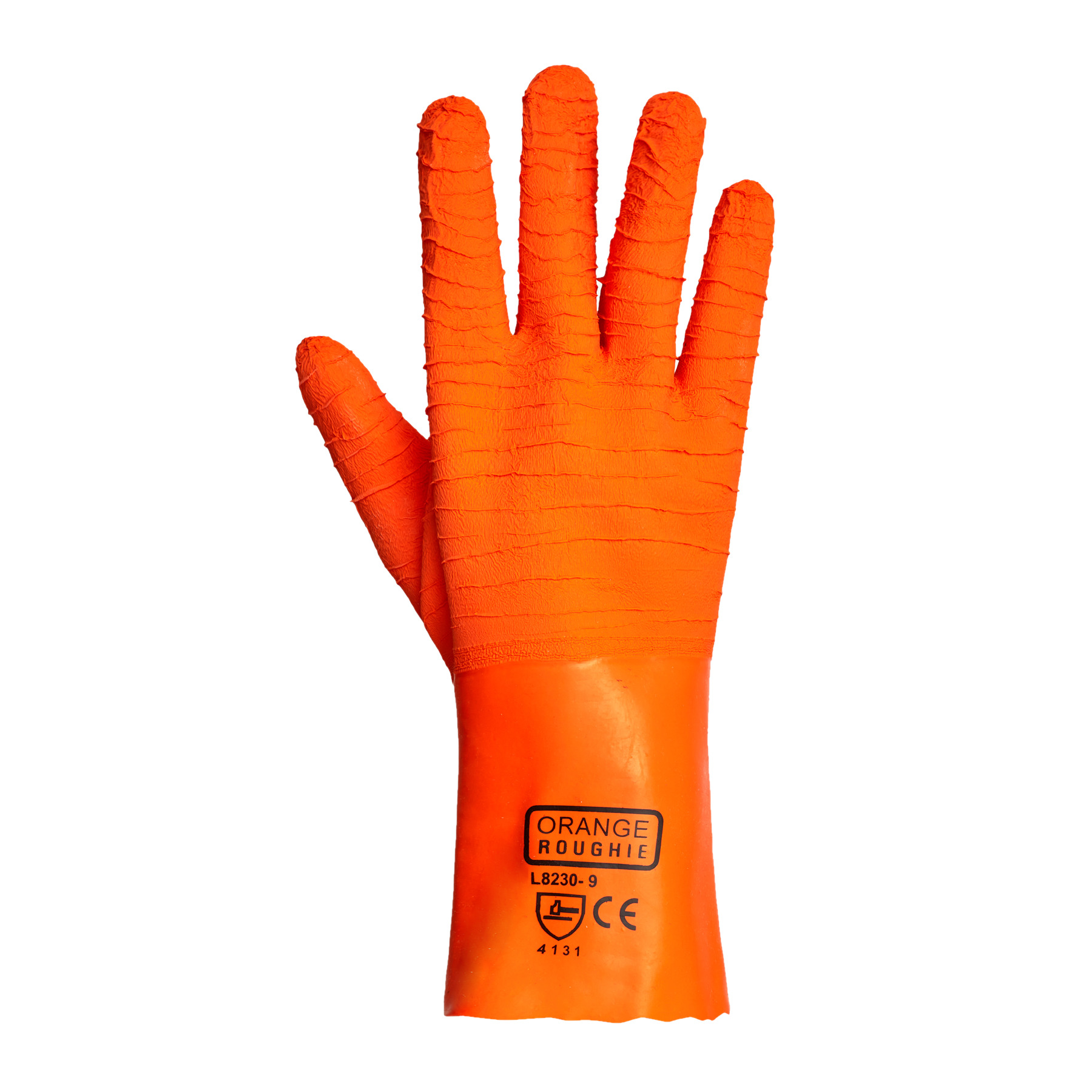 Aluminized Leather Gloves with Orange Chrome Leather and DuPont