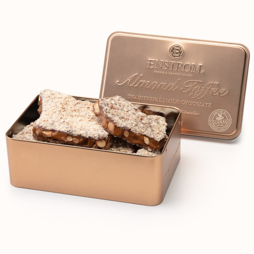 Traditional Toffee Milk Tin Open