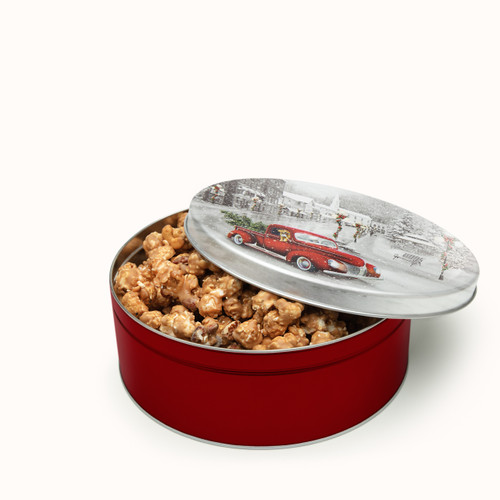 Toffee Popcorn Tin Open