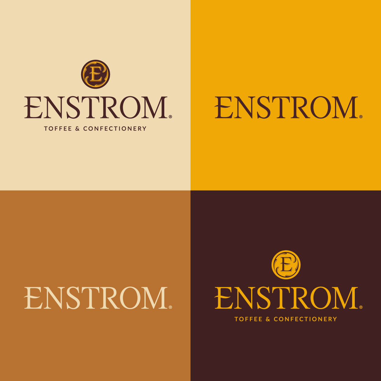 Enstrom Toffee & Confectionery Logo Variations