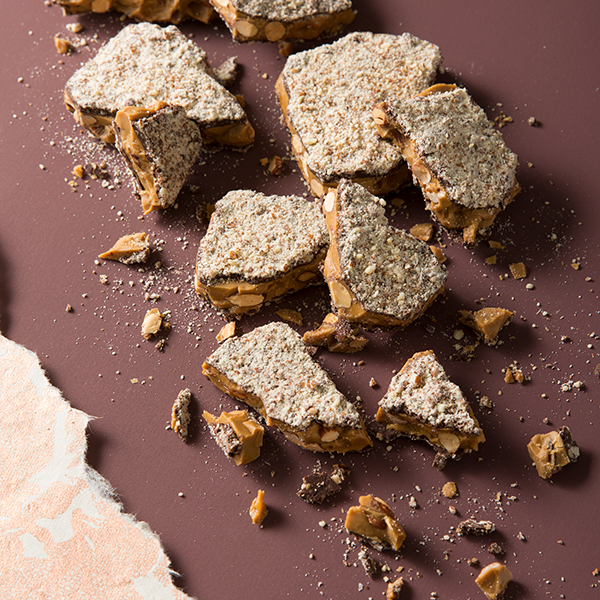 Dark Chocolate Almond Toffee Stack