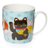 Lucky Cat Porcelain Mug