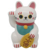 White Maneki Neko Ceramic Money Box