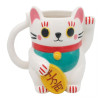 Lucky Cat White Maneki Neko Mug