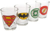 DC Comics Logos Set Of 4 Shot Glasses