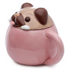 Mopps Pug Peeping Mug with Lid