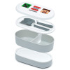 Minecraft Faces Bento Stacking Lunch Box Spoon & Fork