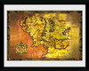 Middle Earth Map Framed Print