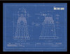 Dr Who Dalek Blueprint Framed Print