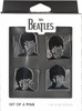 The Beatles Set of 4 Pin Badges